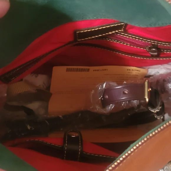 Dooney & Bourke Stanwich Natural Leather Satchel - Picture 8 of 12